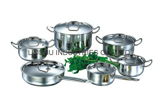 12 PCS STAINLESS STEEL COOKWARE SETS